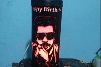 design handmade custom portrait night lamps