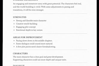 professional beta reader honest manuscript feedback