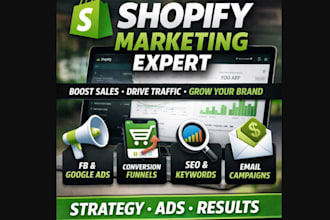 boost shopify sales dropshipping marketing ig fb ads tiktok shopify SEO expert