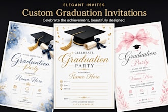 design elegant custom graduation invitations