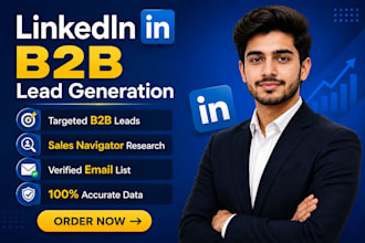 do targeted linkedin lead generation, prospect research and data research