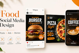 design food and restaurant social media posts and ads