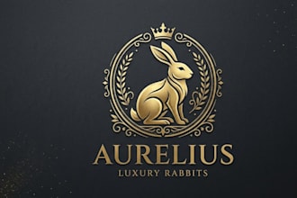 design a luxury rabbit logo for your brand