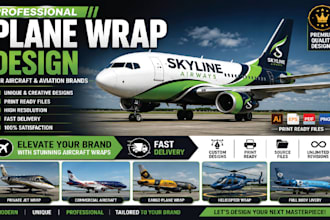 design professional plane wrap and aircraft livery