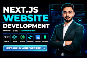 build modern nextjs full stack website with react   and SEO