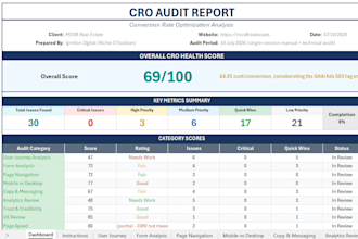 do a full website cro audit to increase sales and leads