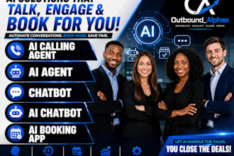 build ai calling agent chatbot and ai booking app for outbound sales