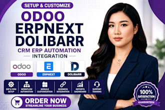 setup odoo erpnext dolibarr CRM erp business automation integration zoho hubspot