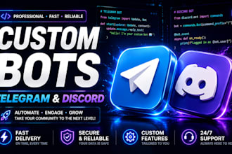 a custom telegram or discord bot in python