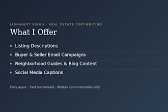 write compelling real estate listing descriptions