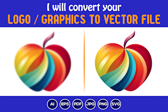 convert your ai generated logo or image into a clean, print ready vector file