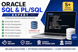 write oracle sql queries, fix sql errors, and optimize database performance