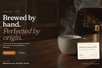 build a specialty coffee cafe website