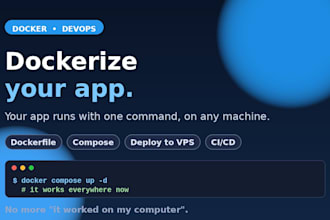 dockerize your app and set up docker and docker compose