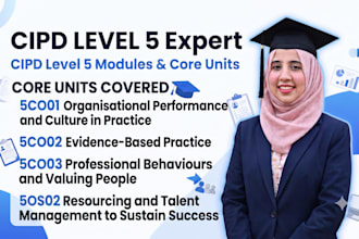 assist in cipd level 5 core units and modules