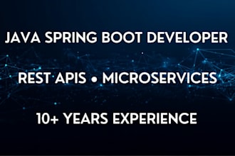 develop java spring boot rest apis and microservices