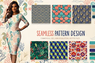 design seamless repeat logo patterns