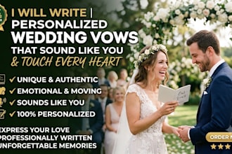 write personalized wedding vows that sound like you and touch every heart