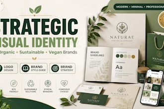 design a strategic visual identity for organic, sustainable or vegan brand