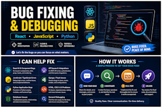 fix bugs and troubleshoot your react, javascript, or python application