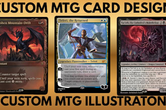 create custom mtg card design alter anime mtg card tcg illustration fantasy art