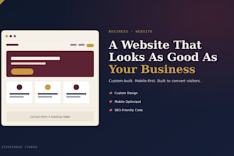 design and develop a professional business website for your company