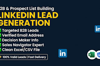 build targeted linkedin lead generation and prospect email lists