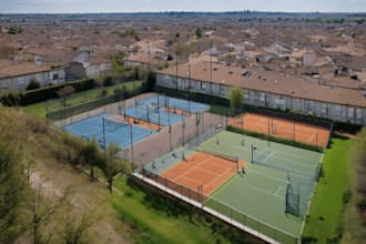 recreate padel courts club, tennis court, pickleball, layout plan, sport center
