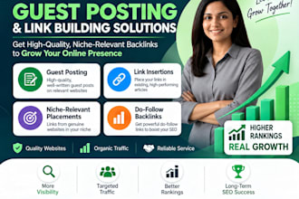 do guest post outreach and build high quality backlinks
