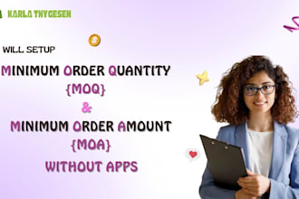 setup minimum order quantity moq and minimum order amount without shopify apps