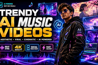 produce trendy ai music video with aesthetic visuals