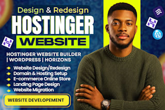 hostinger website design, hostinger wordpress website hostinger horizons website