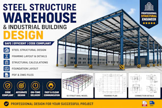 design steel structure warehouse and industrial building