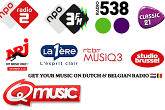 airplay your music on netherlands and belgium radio stations