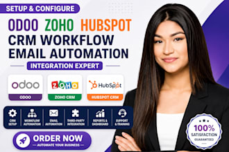 setup odoo zoho hubspot make klaviyo CRM workflow automation integration expert
