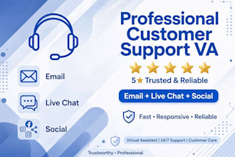 be your customer support agent, email and live chat support