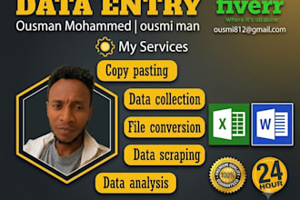 do professional data entry, market research, and transcription