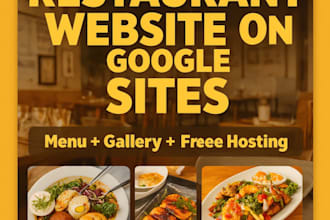 create professional restaurant website on google sites