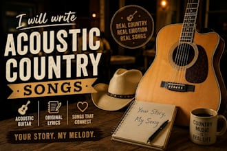 write and compose an original acoustic country song with heartfelt lyrics