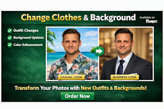 change outfit, dress and background of your photo