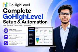 gohighlevel CRM, funnels, workflows and automation