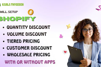 setup shopify quantity discount tiered pricing volume discount wholesale pricing