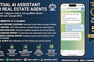 build an ai real estate telegram bot with google sheets and gmail alerts