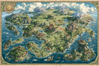 make fantasy map or any world map art for you