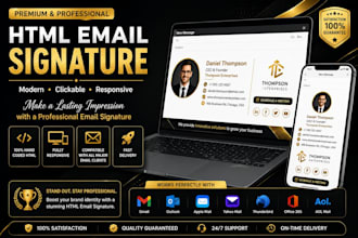 design clickable HTML email signature