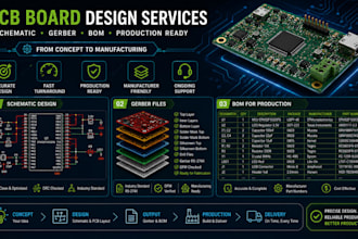 design pcb boards with schematic, gerber, and bom for production