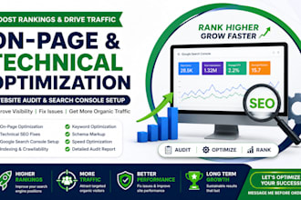 optimize your website, fix technical issues and indexing