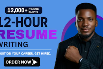 deliver 24 hour professional resume writing services