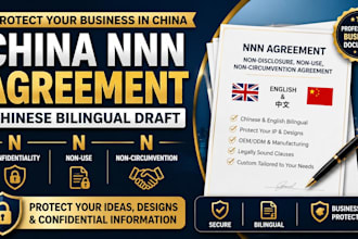 draft chinese bilingual nnn agreement for china suppliers