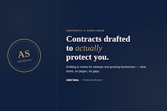 draft review or edit your legal contracts and agreements